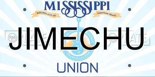 JIMECHU Mississippi License Plate