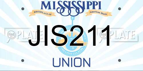 JIS211 Mississippi License Plate