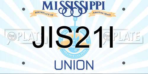 JIS21I Mississippi License Plate