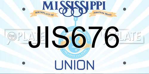 JIS676 Mississippi License Plate