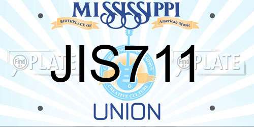 JIS711 Mississippi License Plate