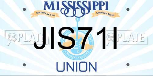 JIS71I Mississippi License Plate