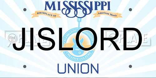 JISLORD Mississippi License Plate