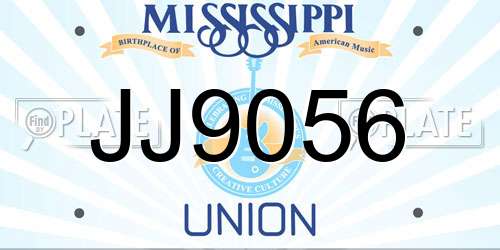 JJ9056 Mississippi License Plate