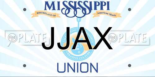 JJAX Mississippi License Plate