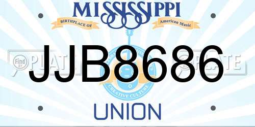 JJB8686 Mississippi License Plate