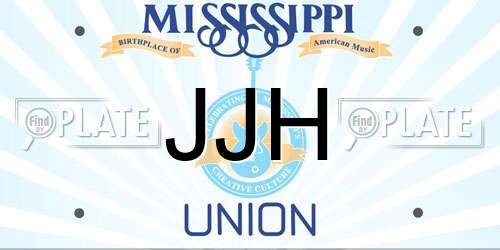 JJH Mississippi License Plate