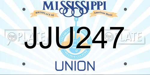 JJU247 Mississippi License Plate