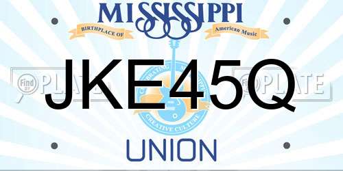 JKE45Q Mississippi License Plate