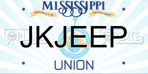 JKJEEP Mississippi License Plate