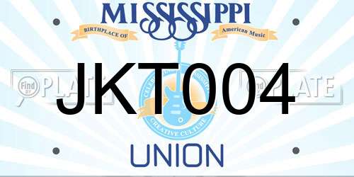 JKT004 Mississippi License Plate