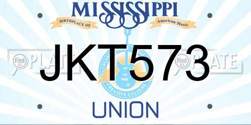 JKT573 Mississippi License Plate