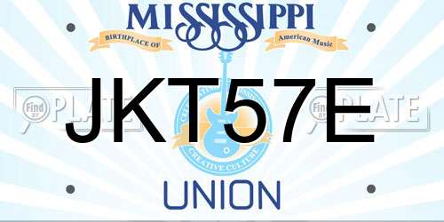JKT57E Mississippi License Plate