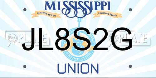 JL8S2G Mississippi License Plate