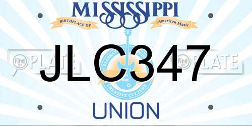 JLC347 Mississippi License Plate