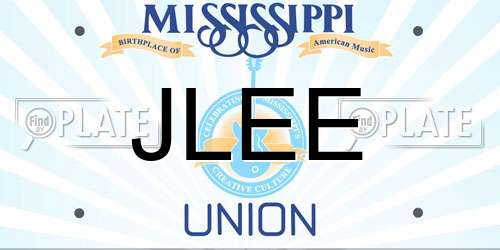 JLEE Mississippi License Plate