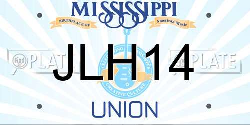 JLH14 Mississippi License Plate