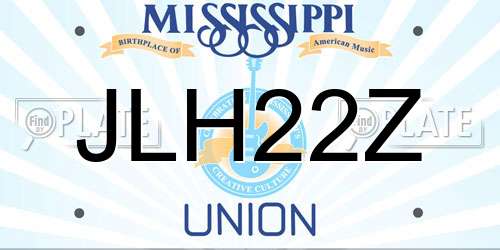 JLH22Z Mississippi License Plate