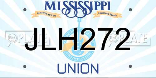 JLH272 Mississippi License Plate