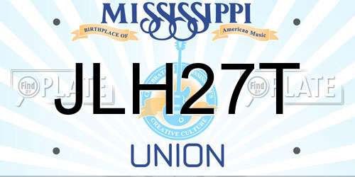 JLH27T Mississippi License Plate