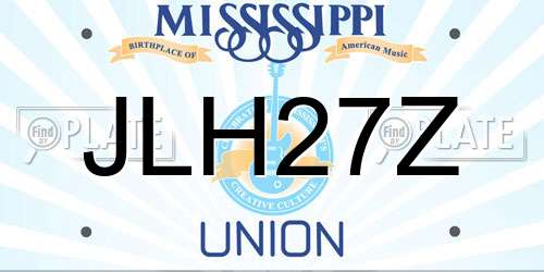 JLH27Z Mississippi License Plate