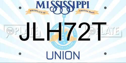 JLH72T Mississippi License Plate