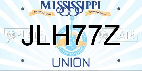 JLH77Z Mississippi License Plate