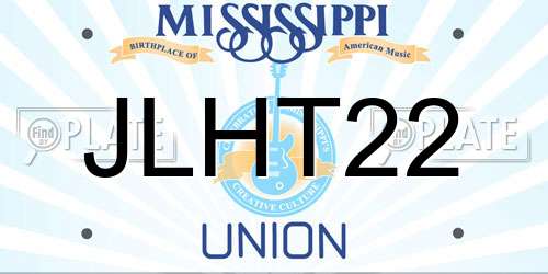JLHT22 Mississippi License Plate