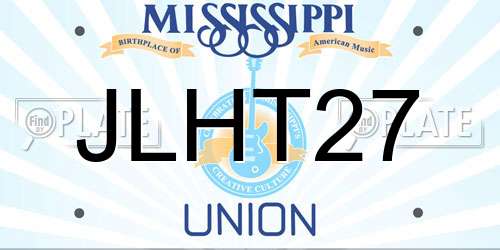JLHT27 Mississippi License Plate