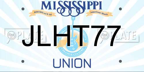JLHT77 Mississippi License Plate