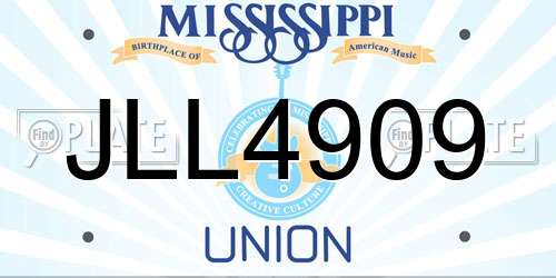 JLL4909 Mississippi License Plate