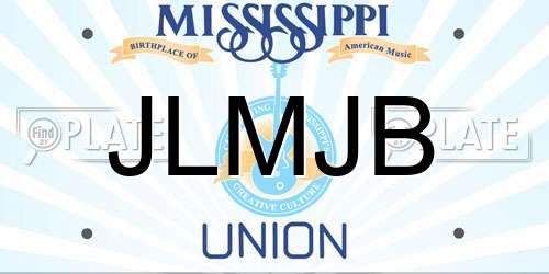 JLMJB Mississippi License Plate