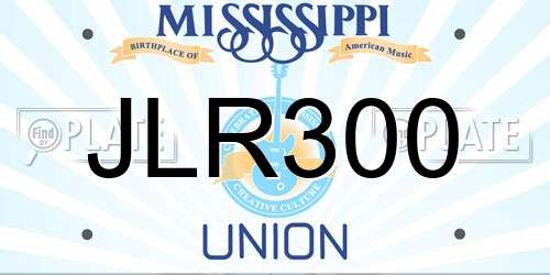 JLR300 Mississippi License Plate