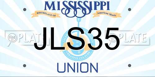 JLS35 Mississippi License Plate