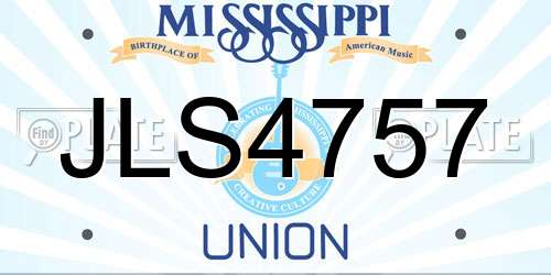 JLS4757 Mississippi License Plate