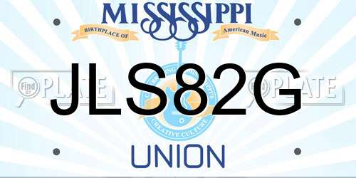 JLS82G Mississippi License Plate