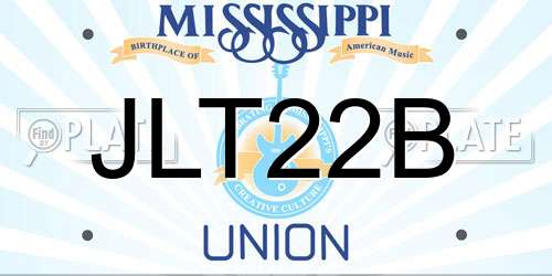 JLT22B Mississippi License Plate