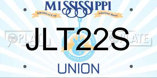 JLT22S Mississippi License Plate