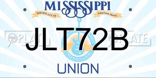JLT72B Mississippi License Plate
