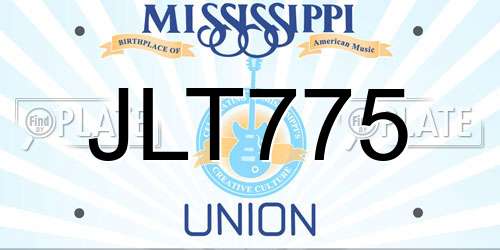 JLT775 Mississippi License Plate