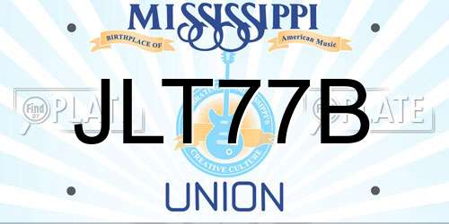 JLT77B Mississippi License Plate