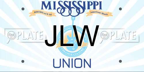 JLW Mississippi License Plate
