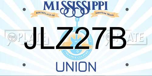 JLZ27B Mississippi License Plate