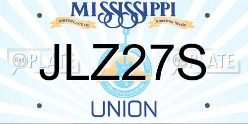 JLZ27S Mississippi License Plate