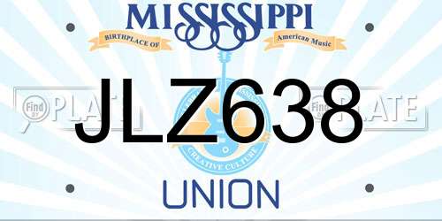JLZ638 Mississippi License Plate
