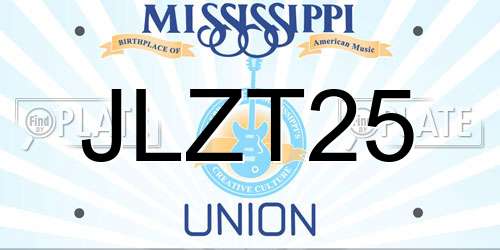 JLZT25 Mississippi License Plate