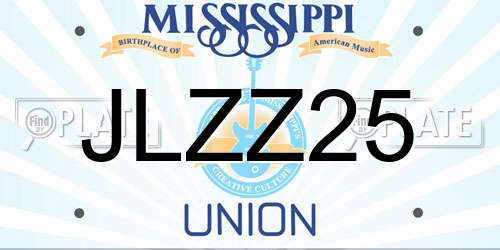 JLZZ25 Mississippi License Plate