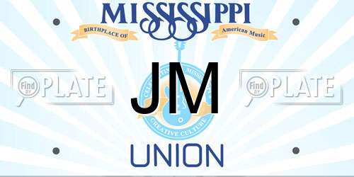 JM Mississippi License Plate