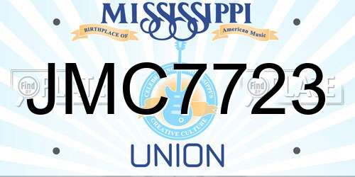 JMC7723 Mississippi License Plate