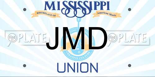 JMD Mississippi License Plate